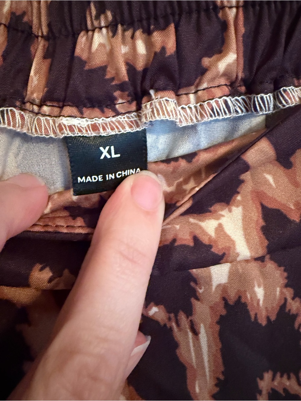 SHEIN Brown and Black Printed Maxi Skirt - Picture 4 of 5